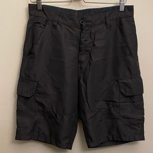 Black cargo shorts